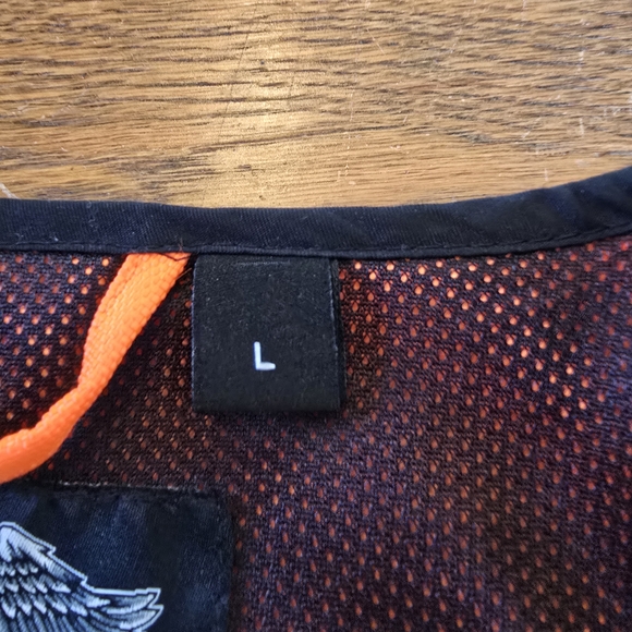 Harley Davidson Hi Vis Reflective Riding Vest Motorcycle Orange Large - Picture 4 of 4